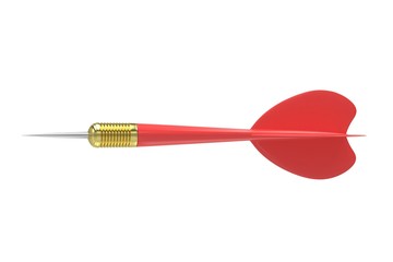 red dart isolated on white. 3D rendering. - 106712038