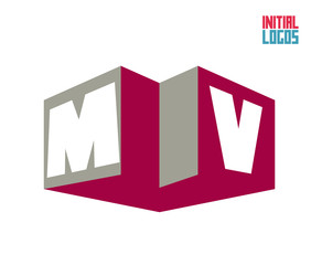 MV Initial Logo for your startup venture