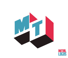 Fototapeta premium MT Initial Logo for your startup venture