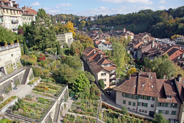 Fototapeta na wymiar Stepped Bern / Terraced gardens in Bern (capital of Switzerland)