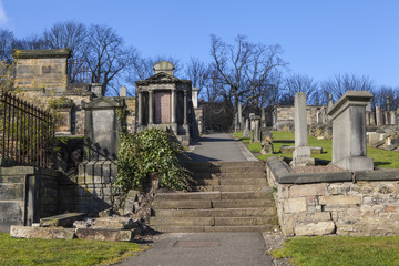 Fototapeta na wymiar New Calton Burial Ground in Edinburgh
