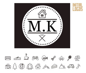 MK Initial Logo for your startup venture