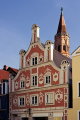 Fototapeta na wymiar Landshut, Hausfassade