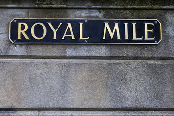 The Royal Mile in Edinburgh, Scotland.