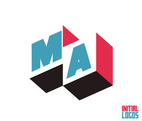 MA Initial Logo for your startup venture