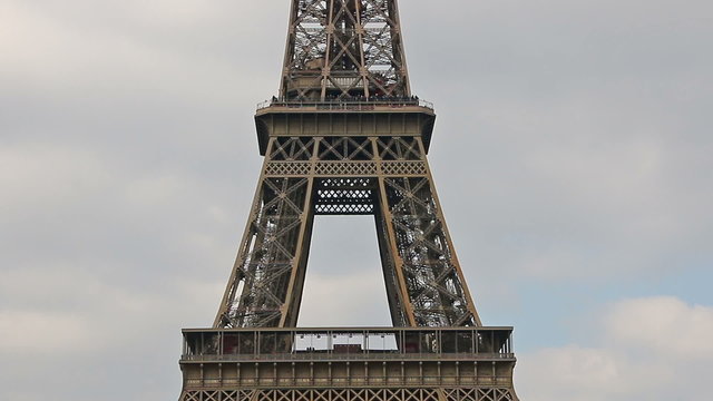 Eiffel Tower, Paris, France, Europe. Overview upward