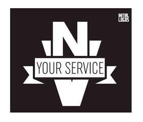 NV Initial Logo for your startup venture