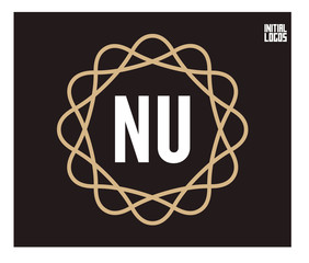 NU Initial Logo for your startup venture