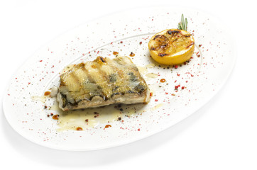 Grilled Pike perch with lemon