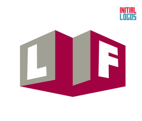 Fototapeta premium LF Initial Logo for your startup venture