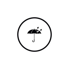 Icon umbrella and rain.