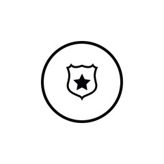 Icons Shield with star.