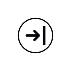 Icon right arrow, sign media following.