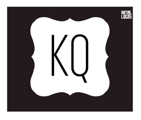 Obraz premium KQ Initial Logo for your startup venture