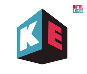 KE Initial Logo for your startup venture
