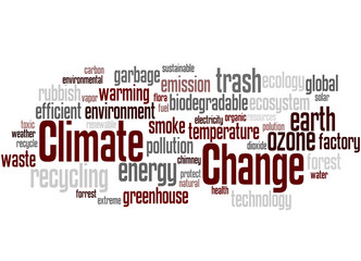 Obraz premium Climate Change, word cloud concept