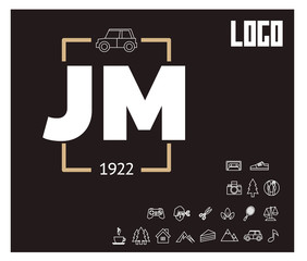 JM Initial Logo for your startup venture