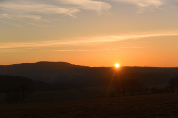 Sunrise in north of Bohemia