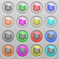 Folder cancel plastic sunk buttons