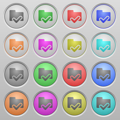 Folder ok plastic sunk buttons