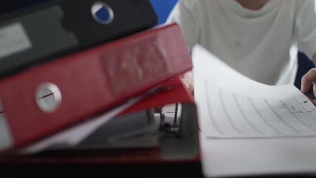 businessman cheking the documents