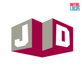 Fototapeta premium JD Initial Logo for your startup venture