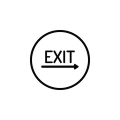 Icon exit sign.