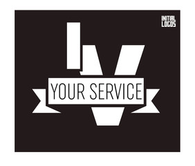 IV Initial Logo for your startup venture