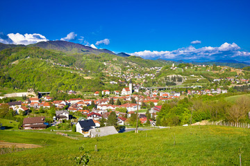 Fototapeta na wymiar Croatian green region of Zagorje view