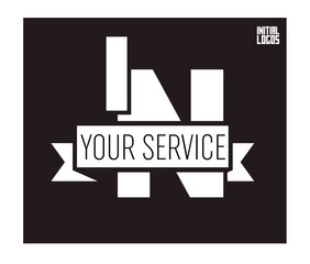 IN Initial Logo for your startup venture