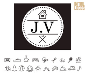 JV Initial Logo for your startup venture