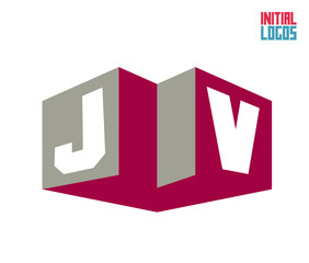 Fototapeta premium JV Initial Logo for your startup venture
