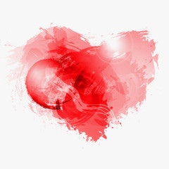 Abstract Watercolor vector heart