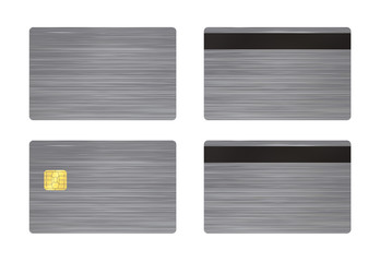 steel card with white background