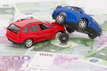 Accident two cars, insurance case