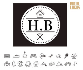 HB Initial Logo for your startup venture