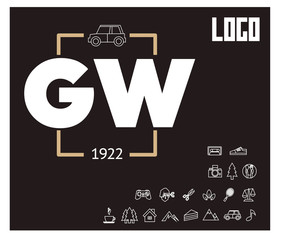 GW Initial Logo for your startup venture