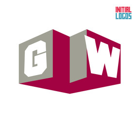 Fototapeta premium GW Initial Logo for your startup venture