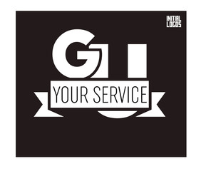 GU Initial Logo for your startup venture