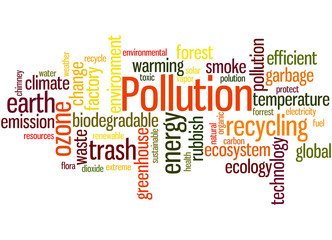 Pollution, word cloud concept 8