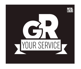 GR Initial Logo for your startup venture
