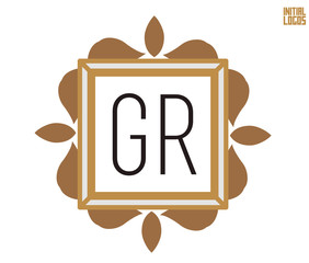 GR Initial Logo for your startup venture