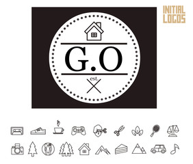 GO Initial Logo for your startup venture