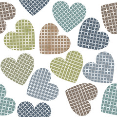 Pattern with stylish hearts
