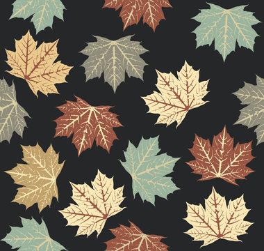 Stylish pattern with autumn leaves