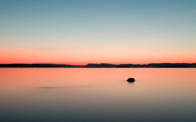 After sunset, Oslo fjord. - obrazy, fototapety, plakaty