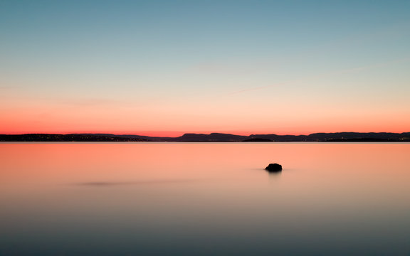 After sunset, Oslo fjord.