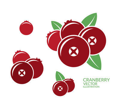 Cranberry. Icon set