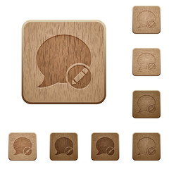 Moderate blog comment wooden buttons