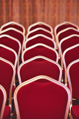 Fototapeta premium Empty chairs in meeting and events room
